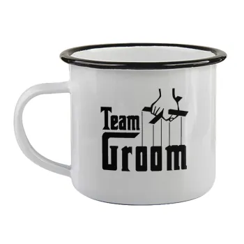 Team Groom, Κούπα εμαγιέ με μαύρο χείλος 360ml