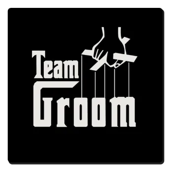 Team Groom, Τετράγωνο μαγνητάκι ξύλινο 6x6cm