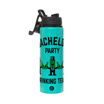 Bachelor Party Drinking Team, Metallic water bottle with safety lid, 850ml aluminum