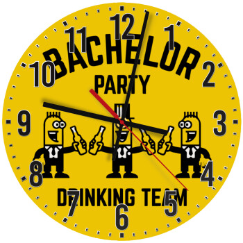 Bachelor Party Drinking Team, Ρολόι τοίχου ξύλινο (30cm)