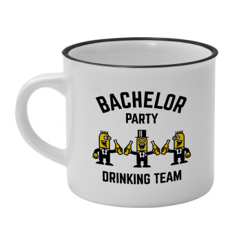 Bachelor Party Drinking Team, Κούπα κεραμική vintage Λευκή/Μαύρη 230ml