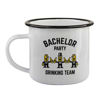 Bachelor Party Drinking Team, Κούπα εμαγιέ με μαύρο χείλος 360ml