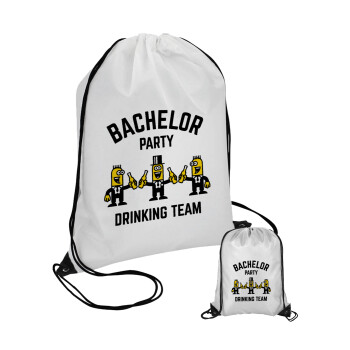 Bachelor Party Drinking Team, Τσάντα πουγκί με μαύρα κορδόνια (1 τεμάχιο)