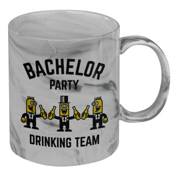 Bachelor Party Drinking Team, Κούπα κεραμική, marble style (μάρμαρο), 330ml