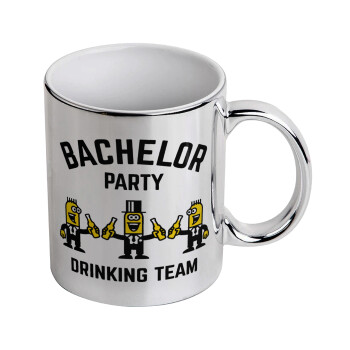 Bachelor Party Drinking Team, Mug ceramic, silver mirror, 330ml