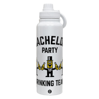 Bachelor Party Drinking Team, 1L Stainless Steel Thermal Bottle with Phone Holder & Double Wall Insulation