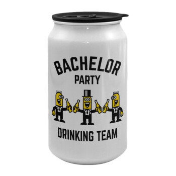 Bachelor Party Drinking Team, Κούπα ταξιδιού μεταλλική με καπάκι (tin-can) 500ml