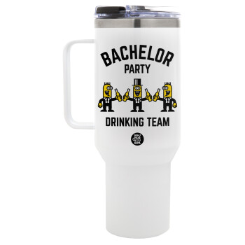 Bachelor Party Drinking Team, Mega Tumbler με καπάκι, διπλού τοιχώματος (θερμό) 1,2L