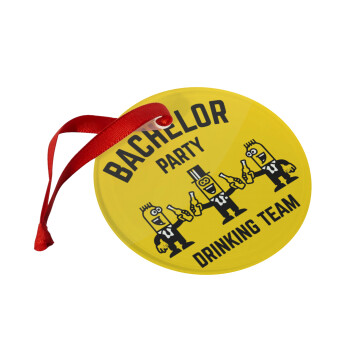 Bachelor Party Drinking Team, Christmas ornament glass 9cm