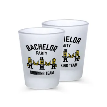 Bachelor Party Drinking Team, Σφηνοπότηρα γυάλινα 45ml του πάγου (2 τεμάχια)