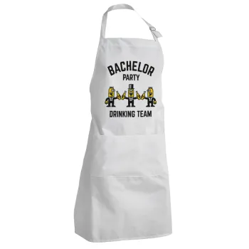 Bachelor Party Drinking Team, Adult Chef Apron (with sliders and 2 pockets)