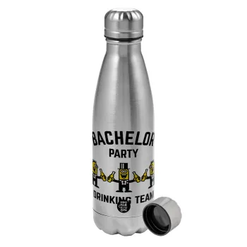 Bachelor Party Drinking Team, Metallic water bottle, stainless steel, 750ml