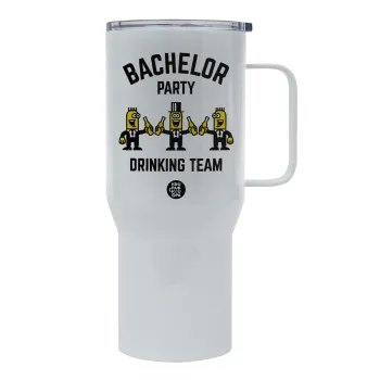 Bachelor Party Drinking Team, Mega Stainless steel Tumbler with lid, double wall 750L