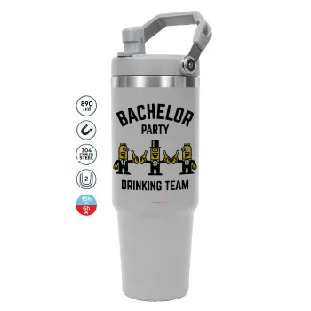 Bachelor Party Drinking Team, GREY color, 890ml (30oz) stainless Steel Tumbler with Handle