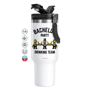 Bachelor Party Drinking Team, Mega Stainless steel Tumbler with lid, double wall 1,2L