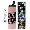 Tumbler ποτήρι θερμό ΡΟΖ από ανοξείδωτο ατσάλι 600ml