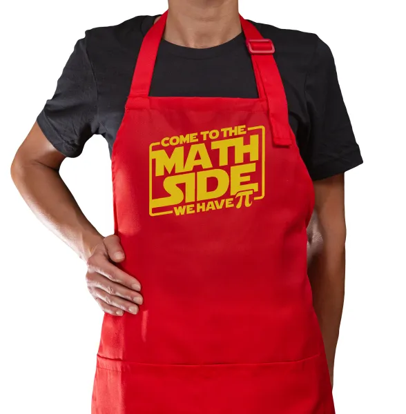 Come To The Math Side — Κόκκινη Ποδιά μαγειρικής με τσέπες (ΕΝΗΛΙΚΩΝ)
