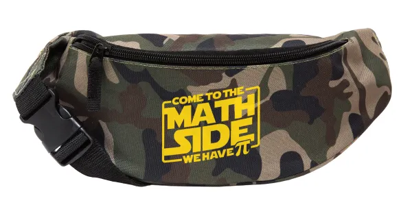 Come To The Math Side — Unisex waist bag (banana) in Jungle camouflage color with 2 pockets