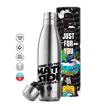 Come To The Math Side, Μεταλλικό παγούρι θερμός Inox (Stainless steel), διπλού τοιχώματος, 500ml