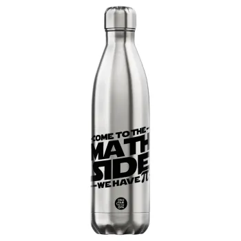 Come To The Math Side, Μεταλλικό παγούρι θερμός Inox (Stainless steel), διπλού τοιχώματος, 750ml