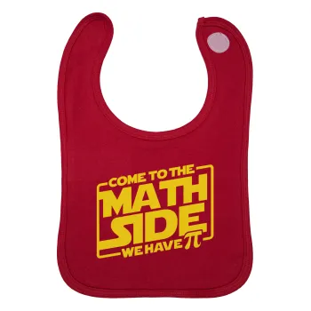 Come To The Math Side, Σαλιάρα με Σκρατς Κόκκινη 100% Organic Cotton (0-18 months)