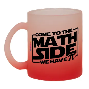 Come To The Math Side, Κούπα γυάλινη δίχρωμη με βάση το κόκκινο ματ, 330ml