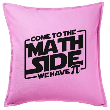 Come To The Math Side, Sofa cushion Pink 50x50cm includes filling