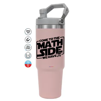 Come To The Math Side, PINK Travel Tumbler with Handle 890ml