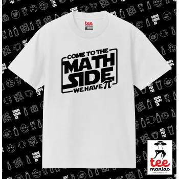 Come To The Math Side, ΛΕΥΚΟ Κλασικό T-Shirt, διπλής ραφής, χωρίς πλευρικές ραφές από 100% βαμβάκι. Vegan & OEKO-TEX πιστοποιημένο.