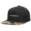 Καπέλο Ενηλίκων Flat Snapback Μαύρο/Παραλλαγή, (100% ΒΑΜΒΑΚΕΡΟ TWILL, ΕΝΗΛΙΚΩΝ, UNISEX, ONE SIZE)