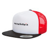 Καπέλο Ενηλίκων Foam Flat Snapback με Δίχτυ Μαύρο-Λευκό-Κόκκινο (POLYESTER, ΕΝΗΛΙΚΩΝ, UNISEX, ONE SIZE)