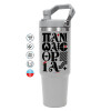 ΓΚΡΙ Travel Tumbler Θερμός με χερούλι και καλαμάκι 890ml