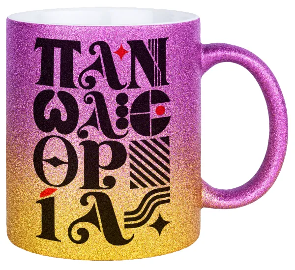 πανωλεθρία — Κούπα Χρυσή/Ροζ Glitter, κεραμική, 330ml