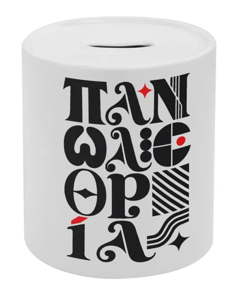 πανωλεθρία — Porcelain money box with stopper