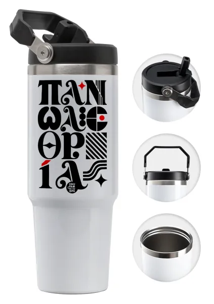 πανωλεθρία — 30oz stainless Steel Tumbler with Handle