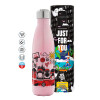 Metal mug thermos Pink Iridiscent (Stainless steel), double wall, 500ml