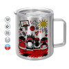 Double-walled stainless steel mug 300ml with temperature-retaining lid