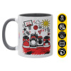 Mug colored grey, ceramic, 330ml