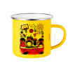 Yellow Enamel Metallic Cup 360ml