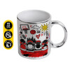 Mug ceramic, silver mirror, 330ml