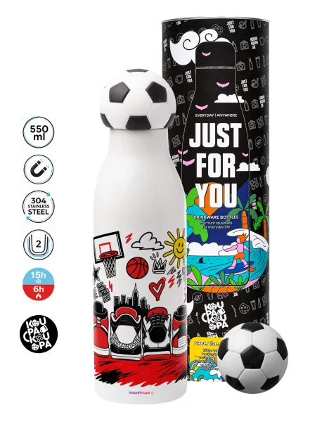 Streetware bascet — Soccer Metal mug thermos, double wall, 550ml