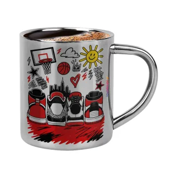 Streetware bascet, Double-wall metal cup for espresso (220ml)