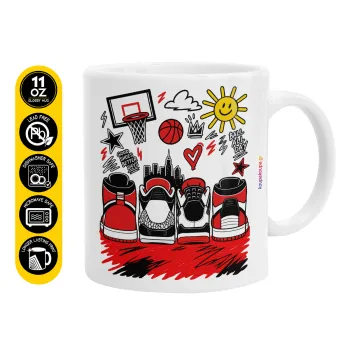 Streetware bascet, Ceramic coffee mug, 330ml