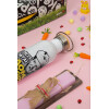 Easter Set, SS Metallic water bottle (620ml, stainless steel) & scented flat Easter candle (30cm) (PINK)