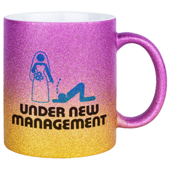 Under new Management, Κούπα Χρυσή/Ροζ Glitter, κεραμική, 330ml