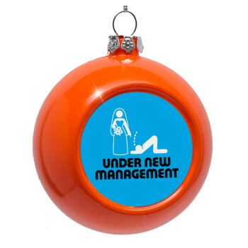 Under new Management, Orange Christmas tree ornament bauble 8cm