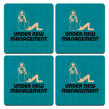 Under new Management, ΣΕΤ x4 Σουβέρ ξύλινα τετράγωνα plywood (9cm)