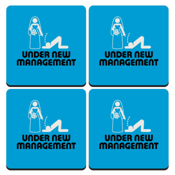 Under new Management, ΣΕΤ 4 Σουβέρ ξύλινα τετράγωνα (9cm)