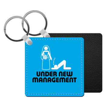 Under new Management, Μπρελόκ Δερματίνη, τετράγωνο ΜΑΥΡΟ (5x5cm)