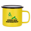 Metallic enamel MATT Yellow cup 360ml
